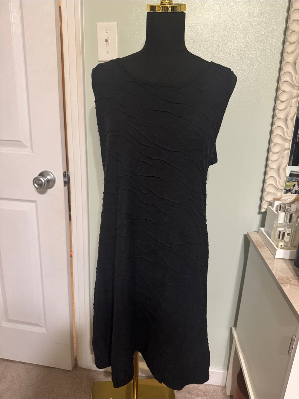 Toad&Co Black Tank Wavy-Texture Midi Dress